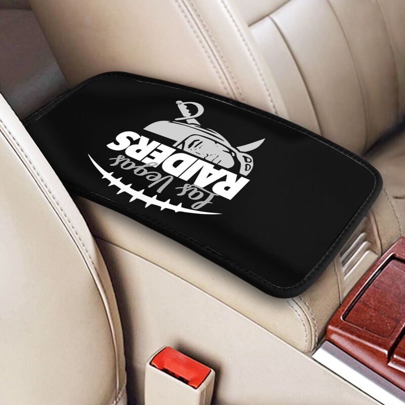 Car armrest box pad Las Vegas Raiders5 Printed central armrest box pad anti slip pad