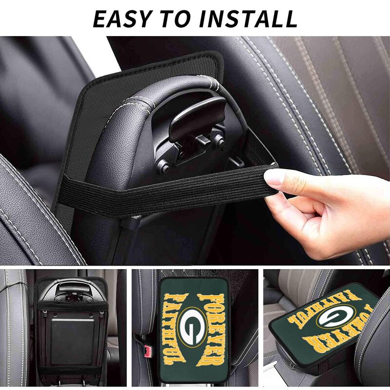 Green Bay Packers Print car armrest box cover armrest protective cover