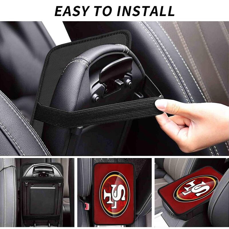 Car armrest box pad San Francisco 49ers 1 Printed central armrest box cushion protective pad