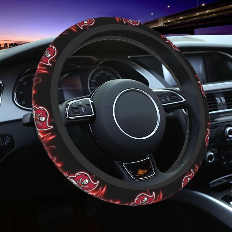 Tampa Bay Buccaneers 4 Printed car protective cover elastic steering wheel cover
