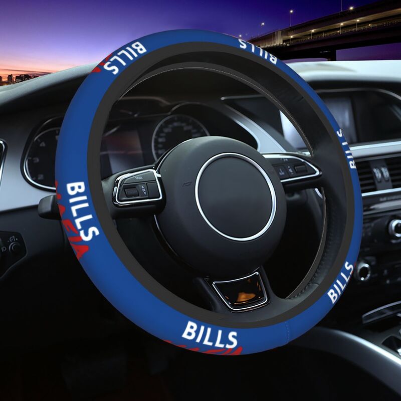Buffalo Bills 4 Printed breathable anti slip cover elastic steering wheel cover