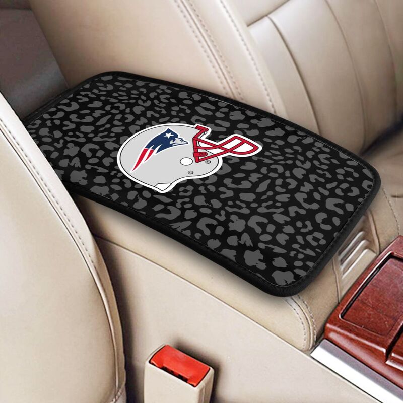 New England Patriots 2 printed Car handrail box cushion Personalized car armrest cover