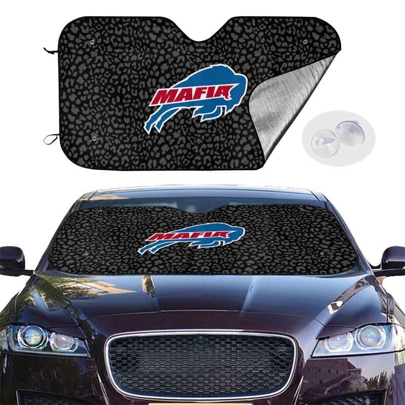 Buffalo Bills 2 Printed Car windshield sunshades is suitable front Car windshield sunshades