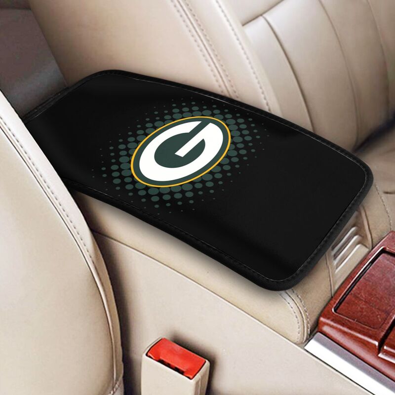 Green Bay Packers Printed car armrest box cushion armrest protective cover