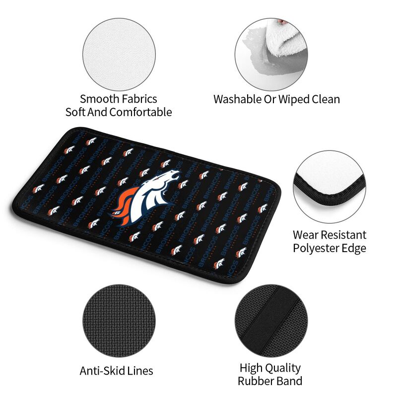 Denver Broncos 2 printed Car handrail cushion Personalized car armrest cover