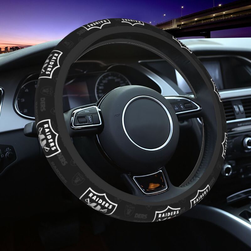 Las Vegas Raiders Printed elastic steering wheel cover breathable protective cover