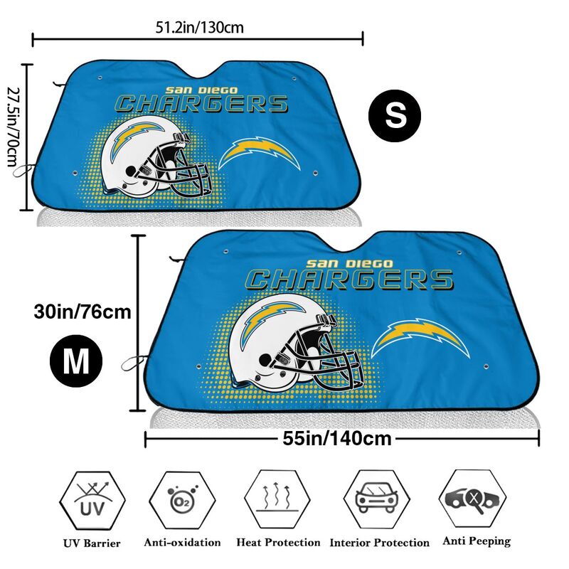 San Diego Chargers Printing Car windshield sunshades is suitable car front windshield sunshades