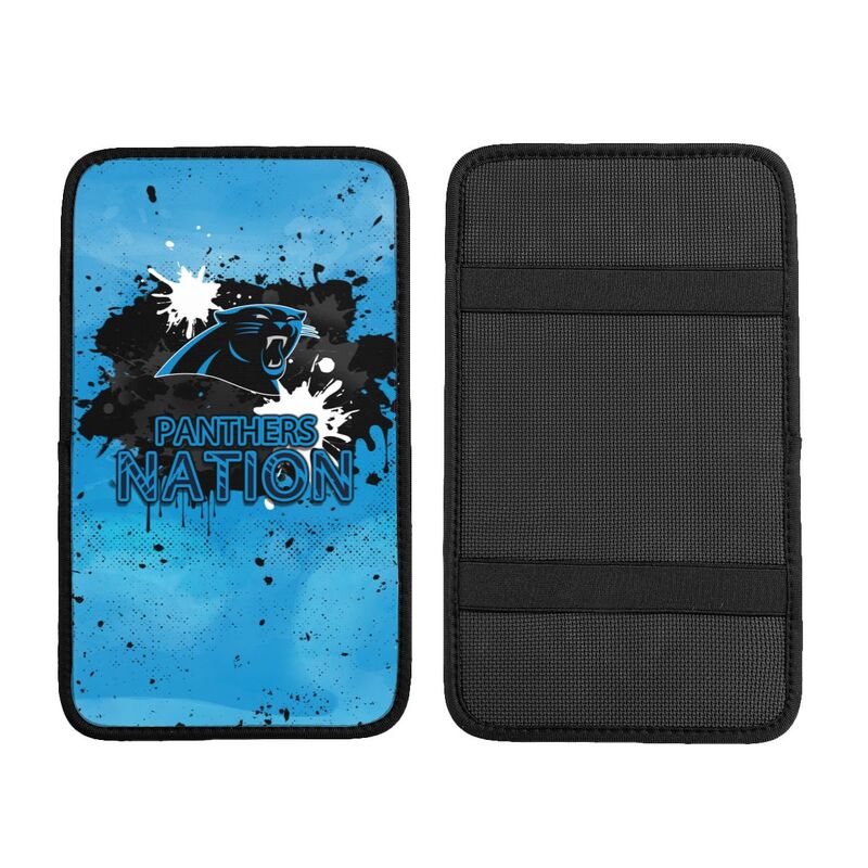 Carolina Panthers print car center console armrest pad Car armrest box protective cover