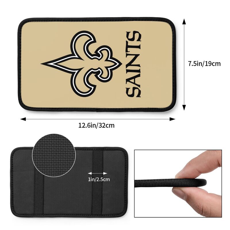 New Orleans Saints5 Printed car center armrest box pad anti slip pad