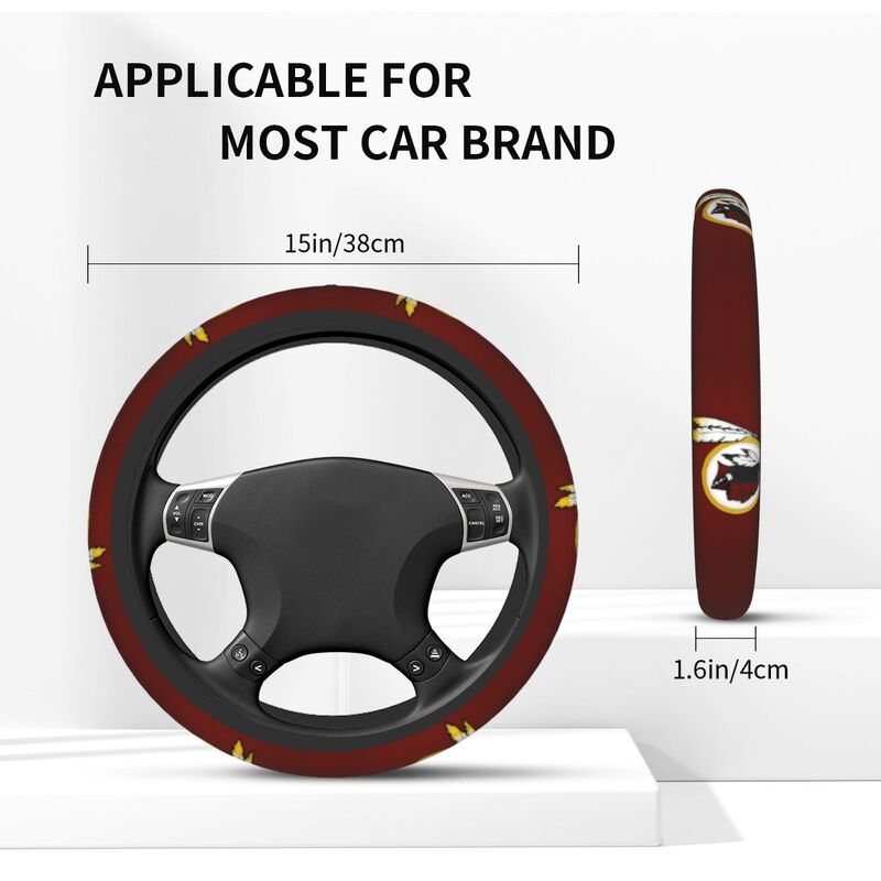 Washington Commanders 1 Printed breathable elastic steering wheel protective cover