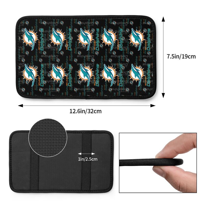 Miami Dolphins Printing car armrest box protective pad