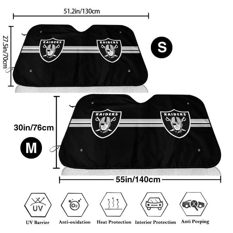Las Vegas Raiders 2 Printed suitable for front Car windshield sunshades Car windshield sunshades