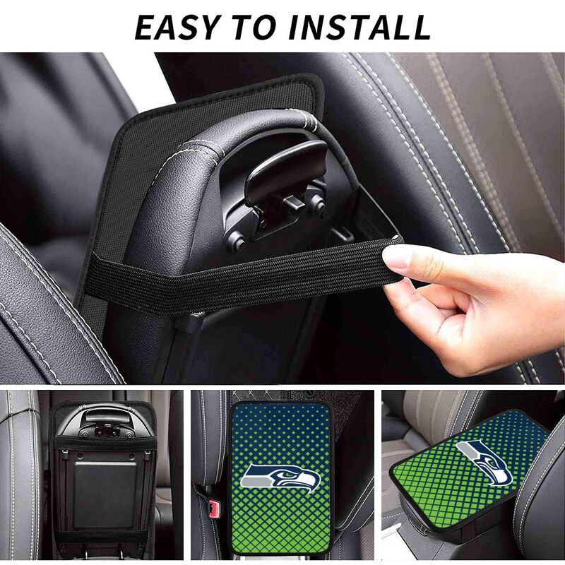 Seattle Seahawks Car handrail box cushion Personalized printed car armrest cover