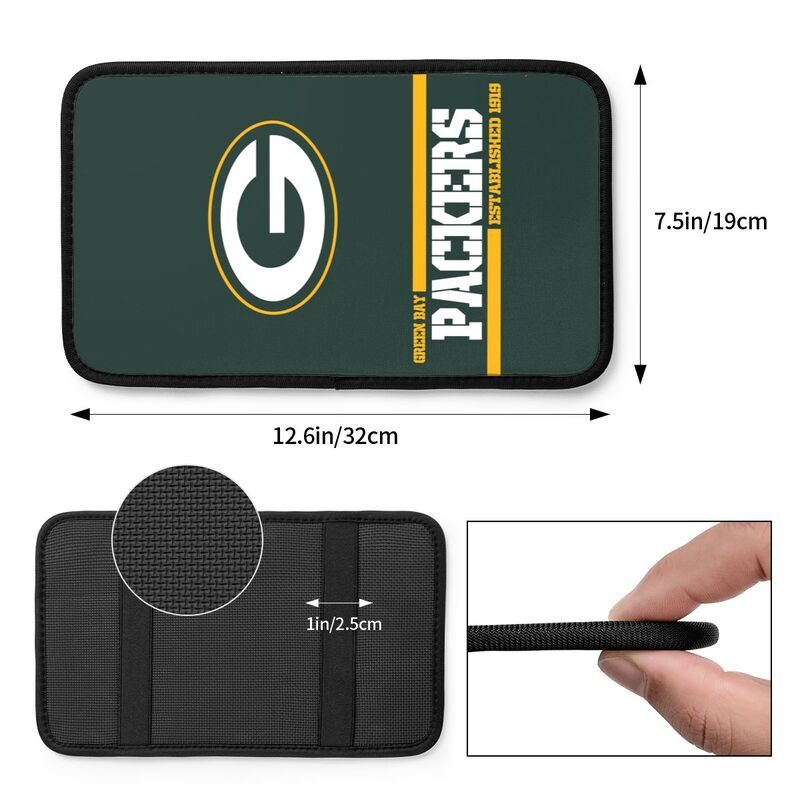 Green Bay Packers Printed car armrest box pad Protective pad