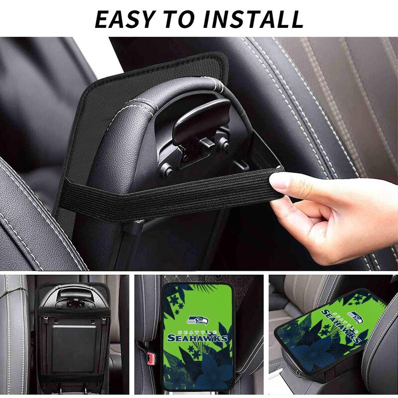 Seattle Seahawks Car armrest box protective cover car center console armrest pad