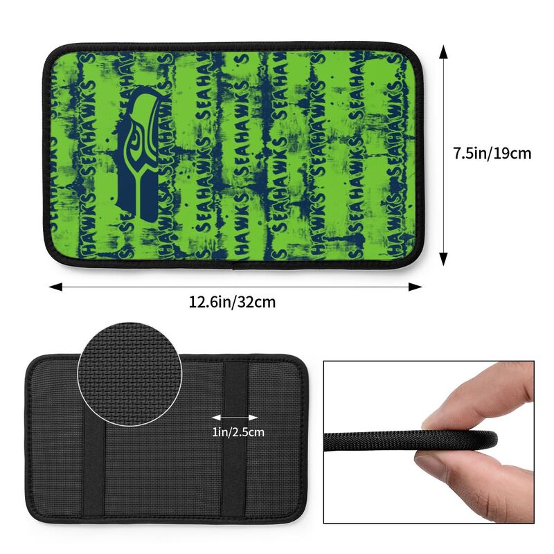 Seattle Seahawks print Car armrest box protective cover car center console armrest pad