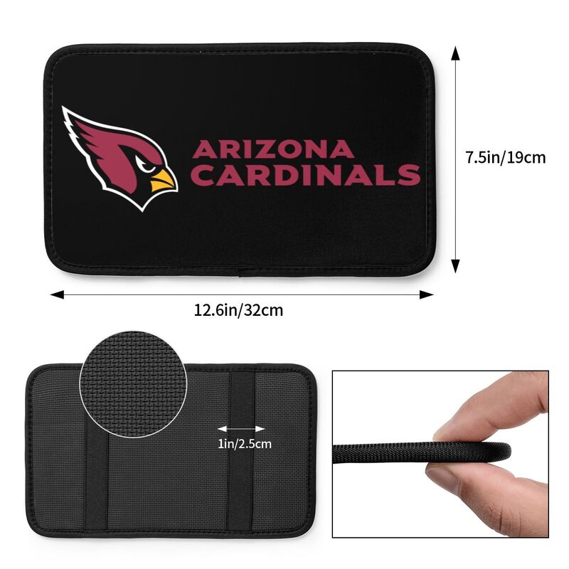 Arizona Cardinals2 Printed car center armrest box pad anti slip pad