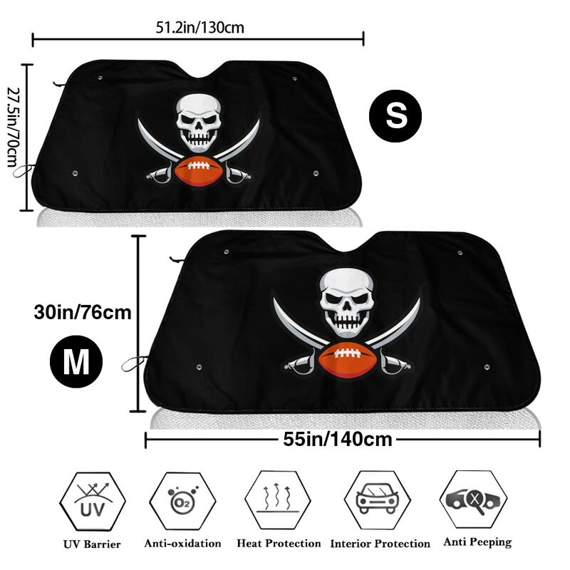 Tampa Bay Buccaneers Printed multi size front windshield sunshade car windshield sunshade
