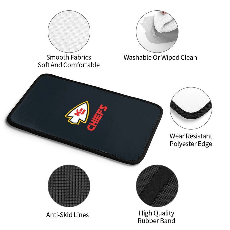 Kansas City Chiefs1 Printed car armrest box pad anti-abrasion pad