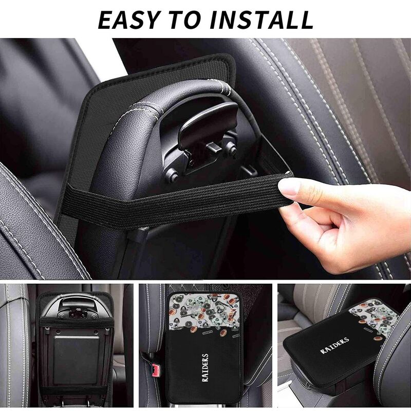 Las Vegas Raiders print Car center console armrest pad car armrest protective cover