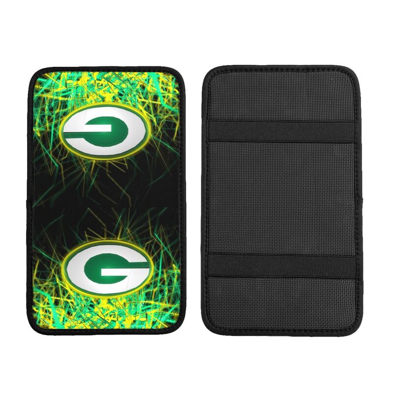 Car armrest box pad Green Bay Packers 5 Printed central armrest box pad protective pad