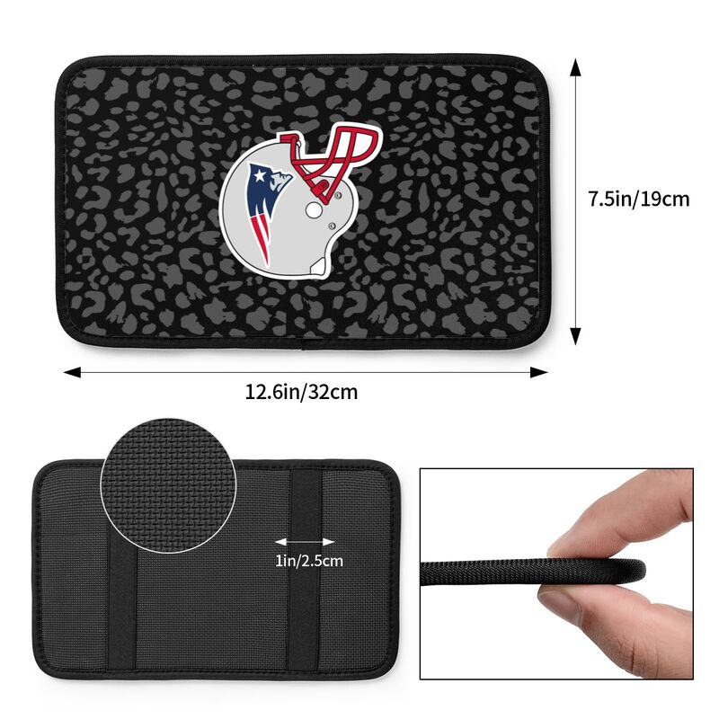 New England Patriots 2 printed Car handrail box cushion Personalized car armrest cover