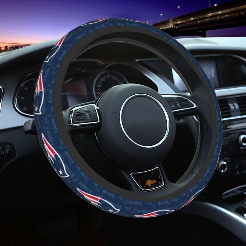New England Patriots Printed breathable elastic steering wheel protective cover