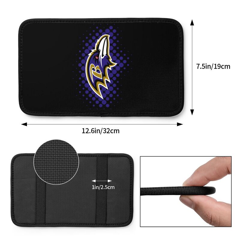 Baltimore Ravens Printed car armrest box cushion armrest protective cover