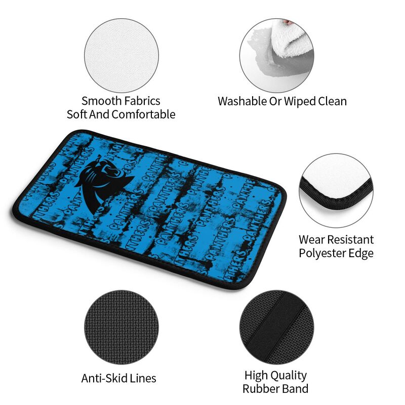 Carolina Panthers print Car armrest box protective cover car center console armrest pad