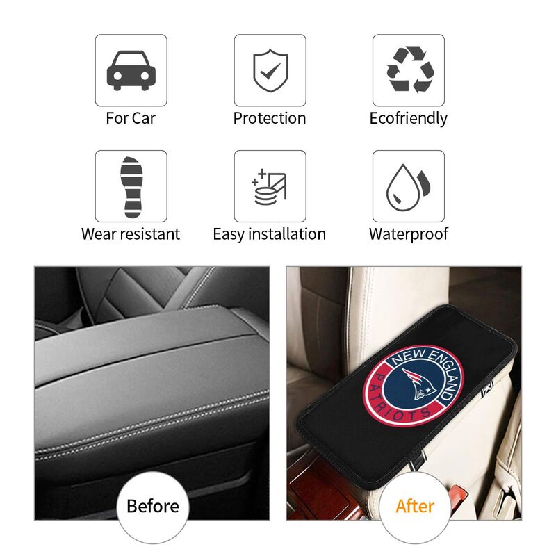 New England Patriots print car armrest protective cover Car center console armrest pad