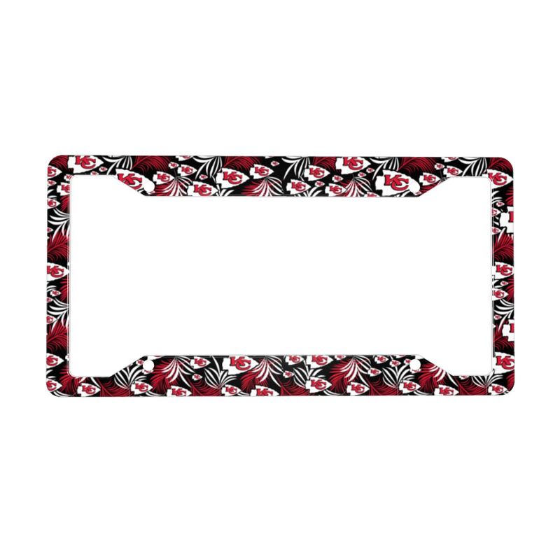 Kansas City Chiefs Print Car license plate frame four hole license plate holder (one pair)
