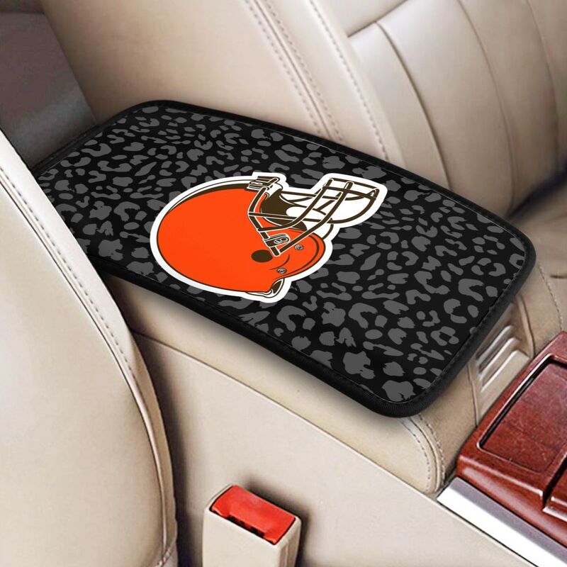 Cleveland Browns print Car handrail box cushion Personalized car armrest cover