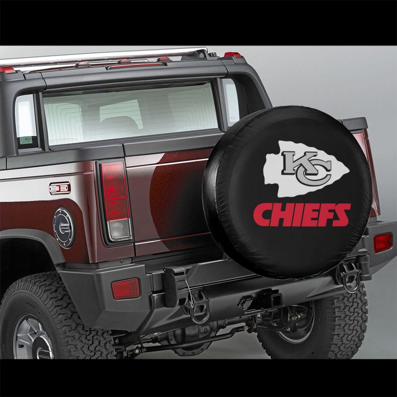 Kansas City Chiefs 2 Car tire protective cover waterproof and dustproof tire cover