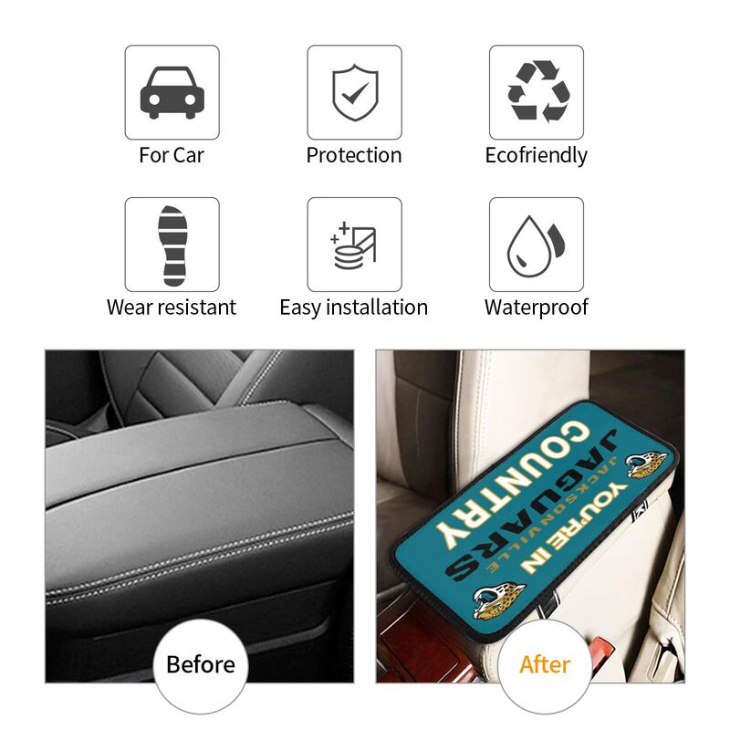 Jacksonville Jaguars Printed car armrest box pad elbow support pad