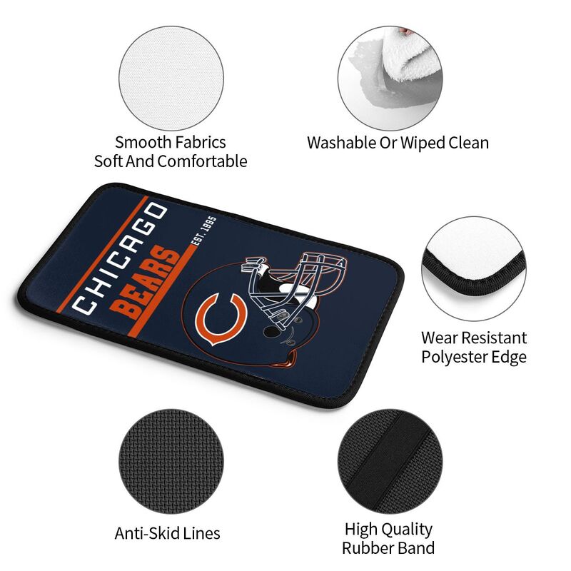 Chicago Bears Print car armrest box cushion armrest protective cover