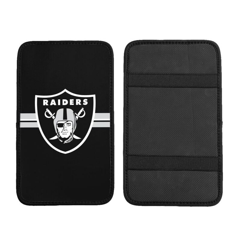 Car armrest box pad Las Vegas Raiders2 Printed central armrest box pad anti slip pad