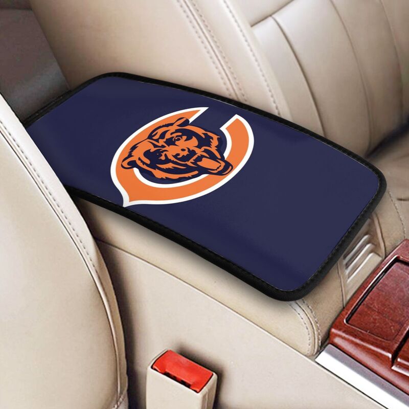 Car armrest box pad Chicago Bears Printed central armrest box cushion protective pad
