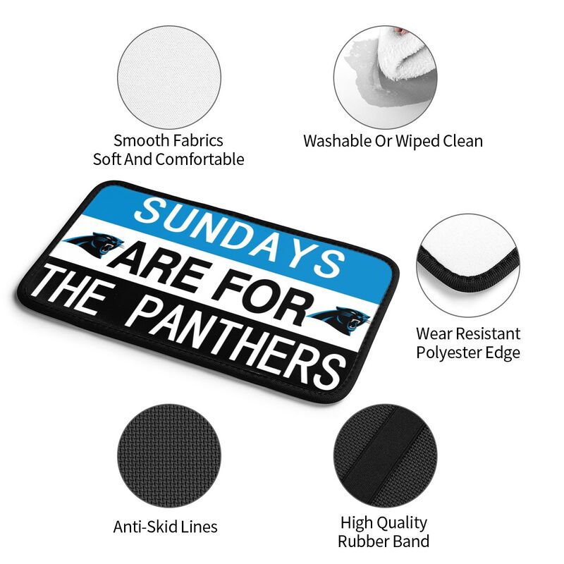 Carolina Panthers Personalized printed car armrest cover Car handrail box cushion