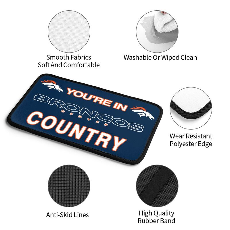 Denver Broncos Printed car armrest box pad elbow support pad