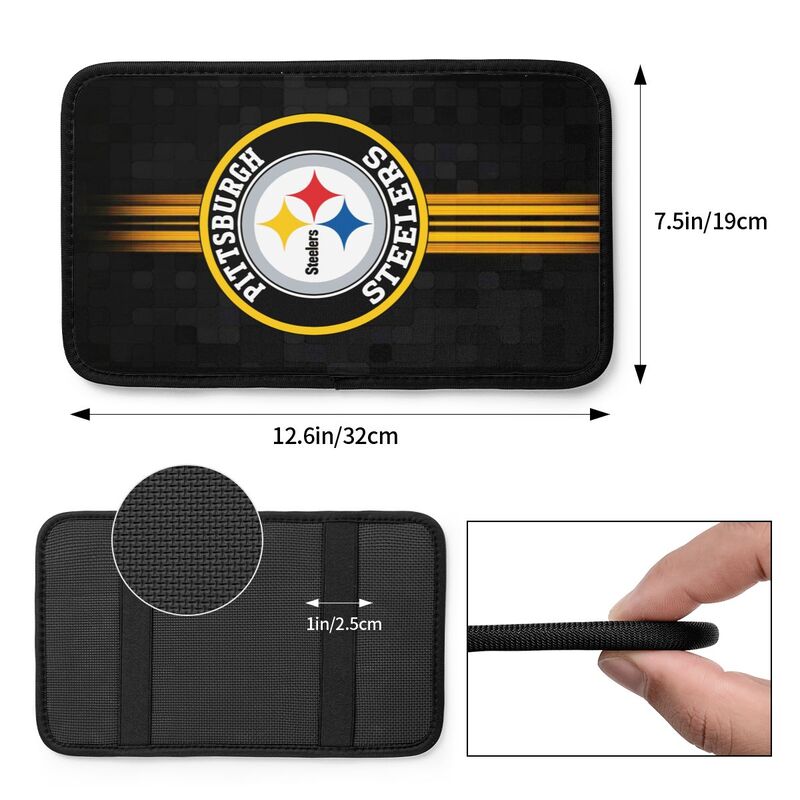 Car armrest box pad Pittsburgh Steelers Printed central armrest box cushion protective pad