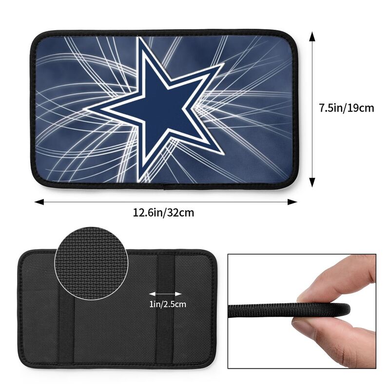 Car armrest box pad Dallas Cowboys 2 Printed central armrest box cushion protective pad