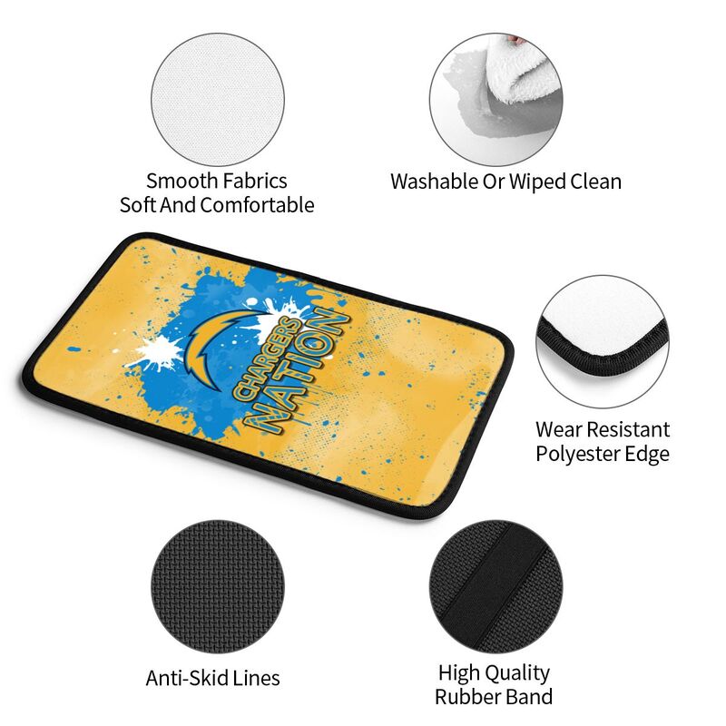 San Diego Chargers print car center console armrest pad Car armrest box protective cover