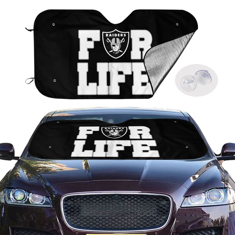 Las Vegas Raiders Printed car multi size front windshield sunshade car windshield sunshade