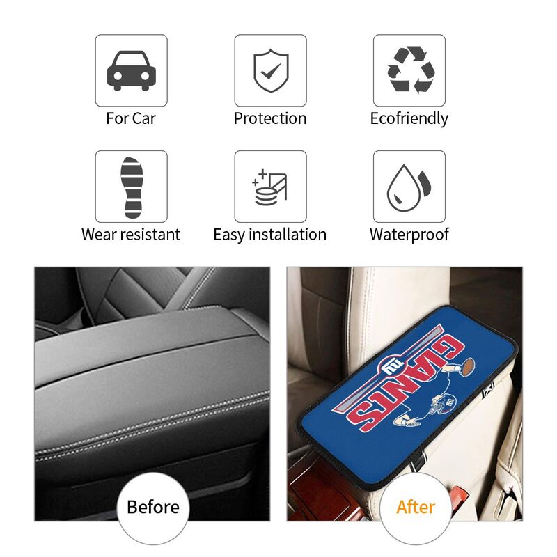 New York Giants3 Printed car armrest box pad anti-abrasion pad