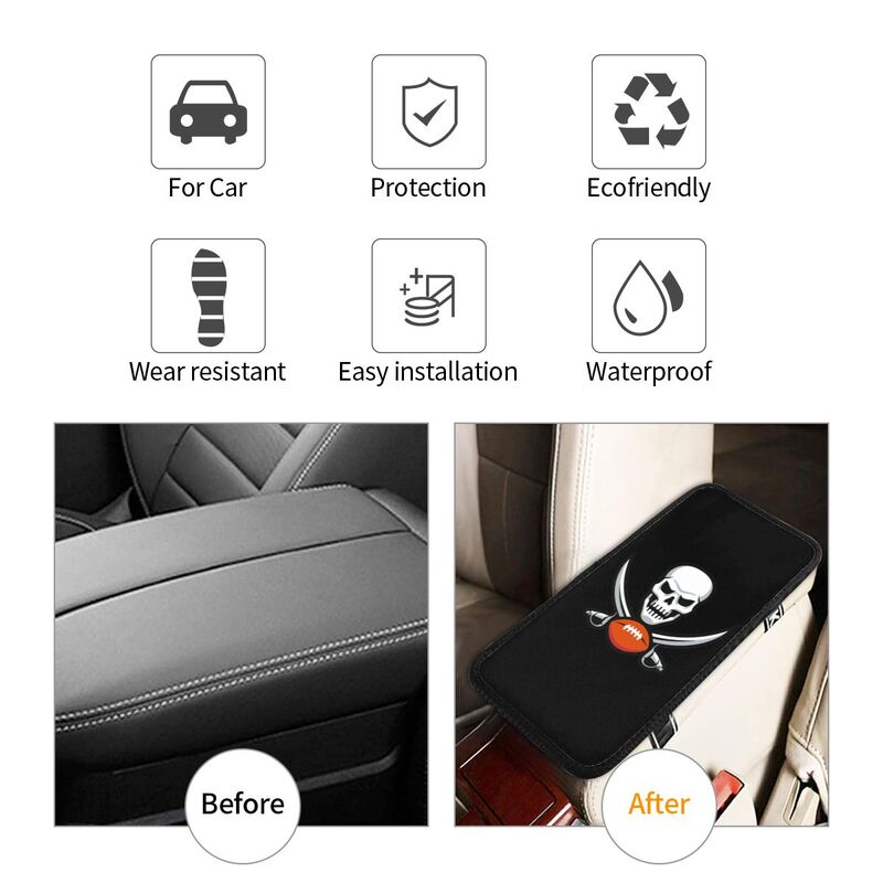 Tampa Bay Buccaneers Printed car armrest box pad anti-abrasion pad