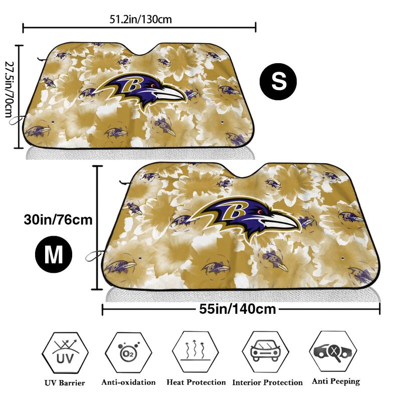 Baltimore Ravens Printed multi size car front windshield sunshade car windshield sunshade