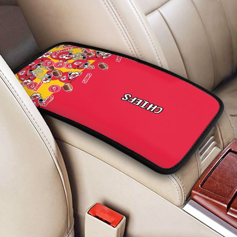Kansas City Chiefs print Car center console armrest pad car armrest protective cover