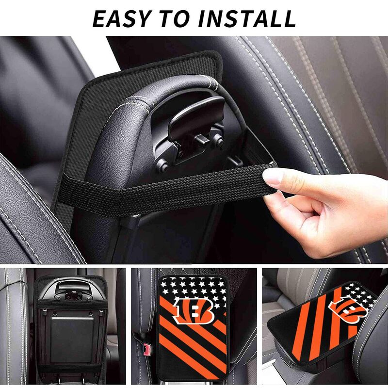 Cincinnati Bengals3 Printed car armrest box pad elbow protection pad