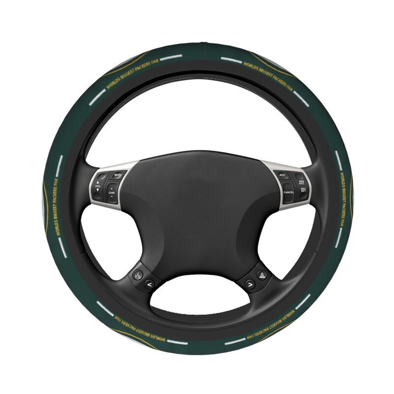 Green Bay Packers 2 Printed breathable elastic steering wheel anti slip cover