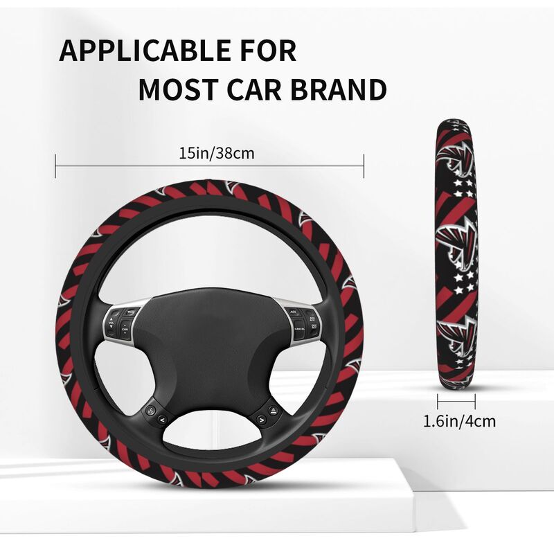 Atlanta Falcons Printed breathable elastic steering wheel cover